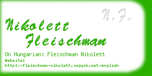 nikolett fleischman business card